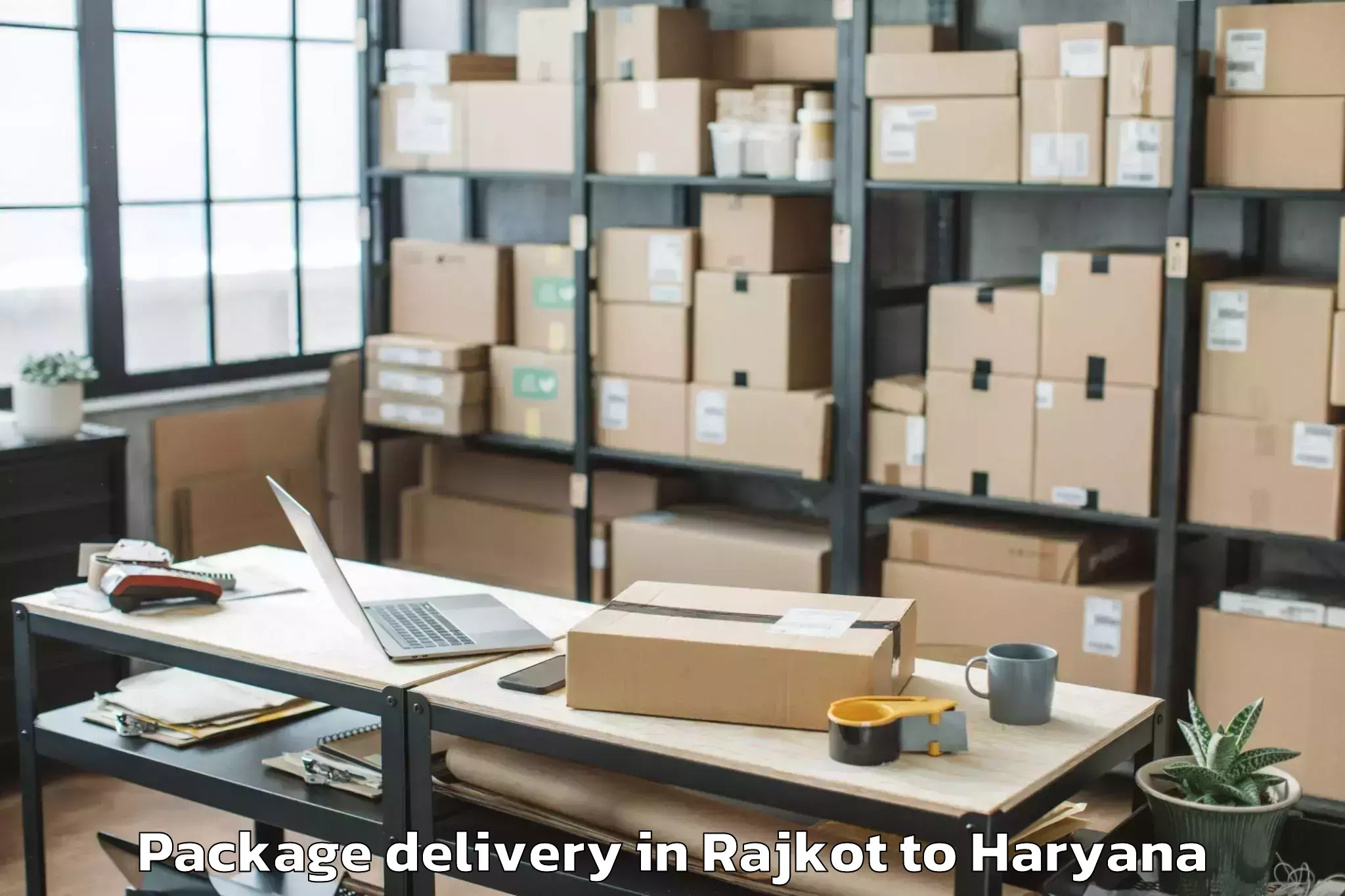 Expert Rajkot to Srm University Haryana Sonipat Package Delivery